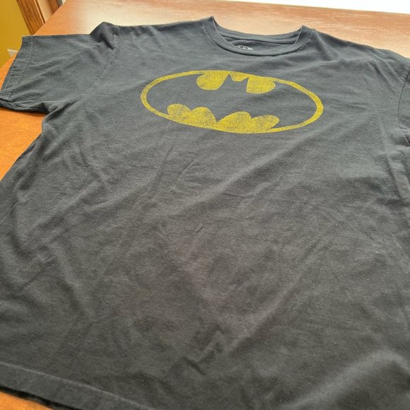 Batman Logo DC Comics Short Sleeve Soft Cotton Black Crew Neck T-Shirt (Men's L) - Picture 3 of 8